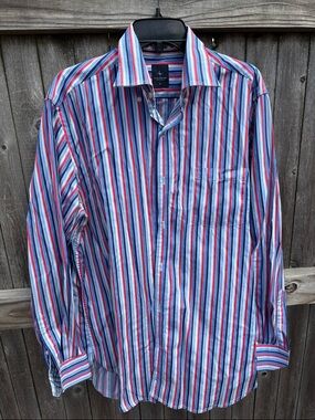 Tailorbyrd XL striped cotton dress shirt.